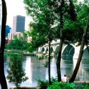 Minneapolis on the Banks of the Mississippi River
